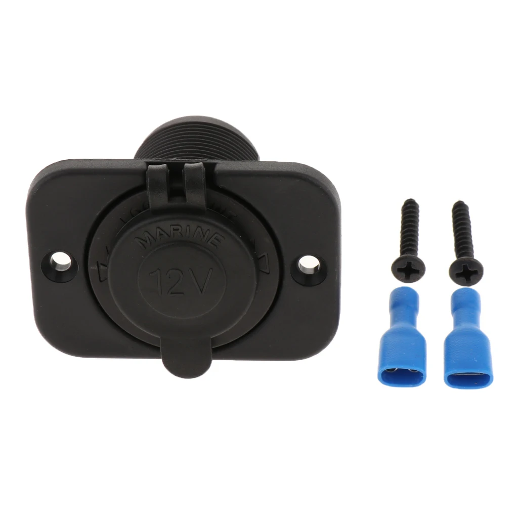 12V 24V Car Motorcycle Boat Cigarette Lighter Socket Power Charger Panel