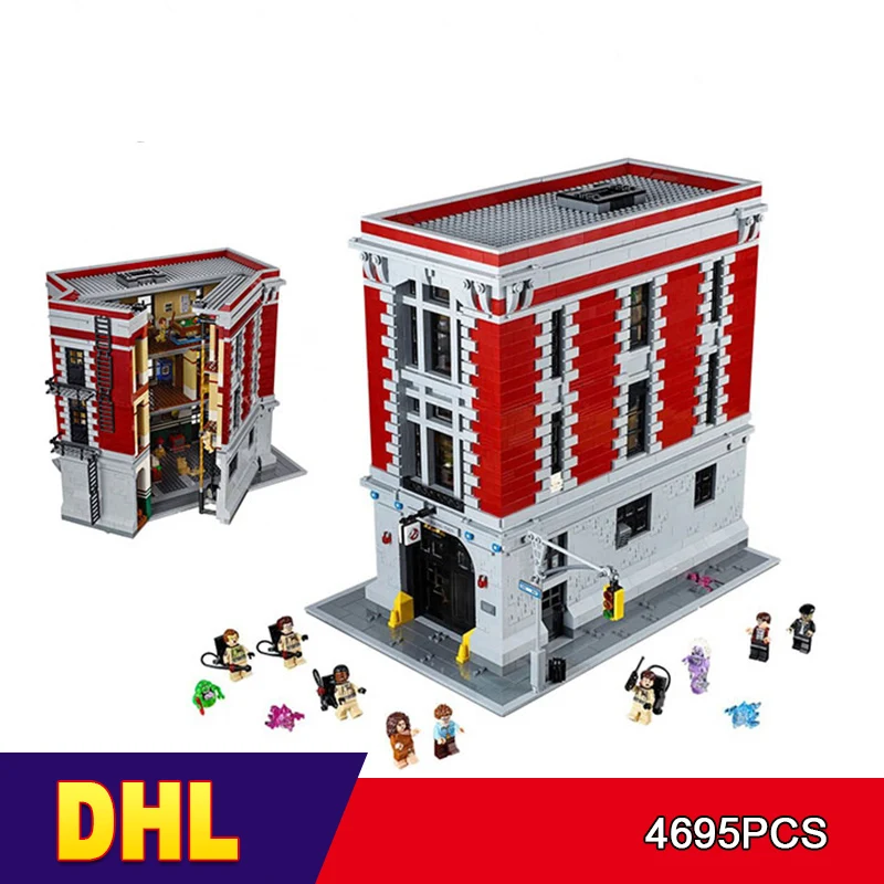 

DHL 16001 4705Pcs Ghostbusters Firehouse Headquarters brinquedos Model set Building Kits Model Compatible 75827
