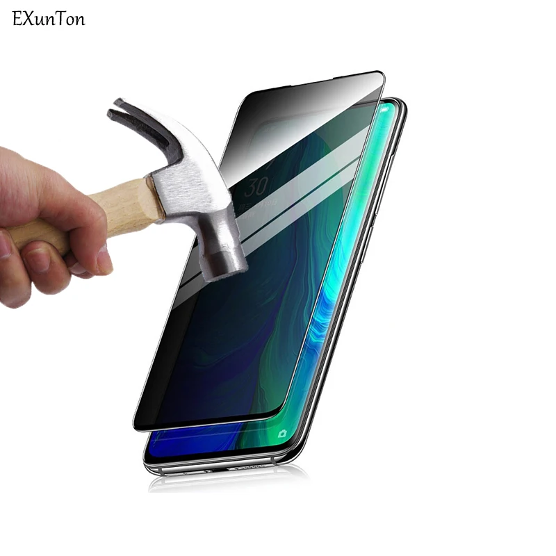 

EXUNTON Anti Spy Tempered Glass for OPPO K3 Privacy Screen Protector for OPPO K3 Anti Glare Protective Glass Transparent