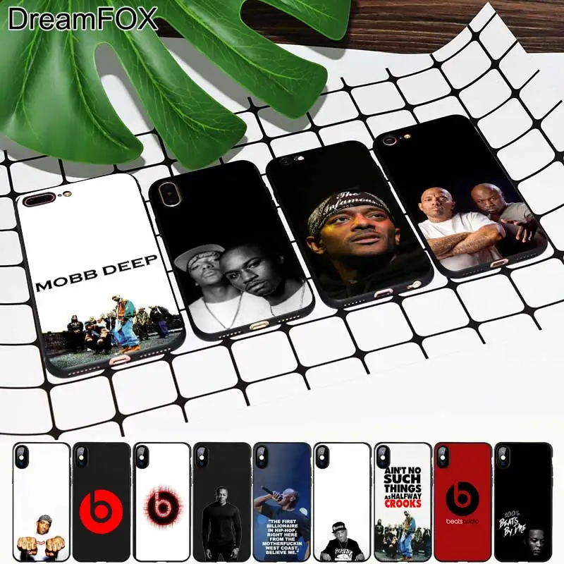 M459 Dr. Dre Mobb глубокий черный мягкий ТПУ силиконовый чехол для Apple iPhone 11 Pro XR XS Max X 8 7 6 6S