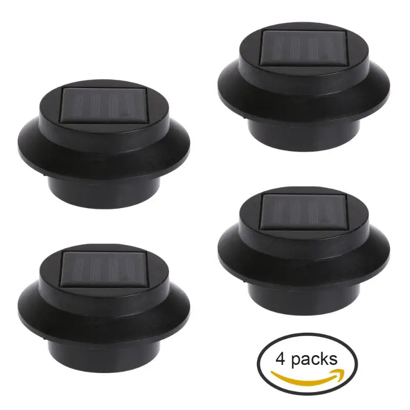 

4 Pack 3LED Solar Powered Energy Saving Outdoor Light for Garden Landscape Yard Fence Gutter Roof Wall Gate Pathway Lighting