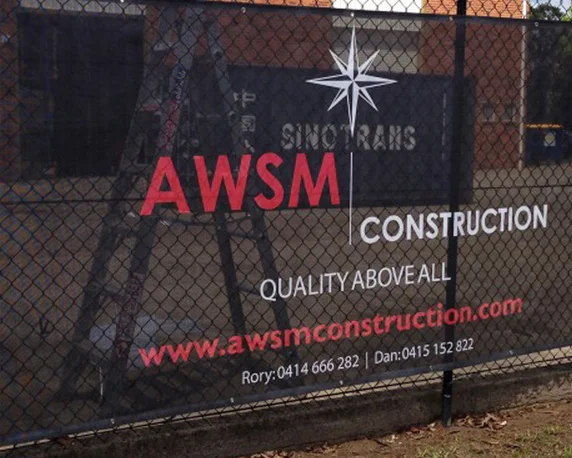 

CUSTOM PVC MESH BANNERS - PRINTED OUTDOOR SIGN - VINYL MESH BANNERS