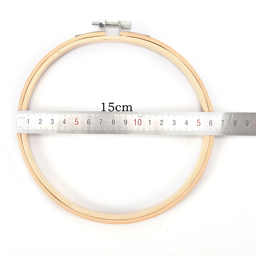 10-40 см набор рамок для вышивания обручей бамбуковые деревянные кольца для вышивания крестиком для рукоделия инструменты для рукоделия - Цвет: 15cm