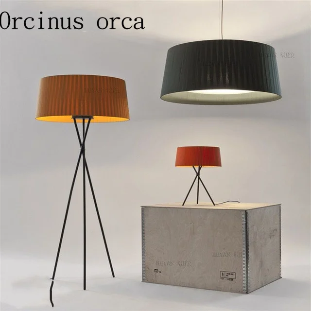 

Post-modern Nordic cloth art three feet floor lamp living room study decorative lamp simple art vertical desk lamp