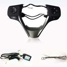 84250-02560 Buttons Bluetooth Phone Steering Wheel Audio Control Button For TOYOTA Corolla RAV4 2014 2015 Car Styling for toyota corolla ade150 nde150 nre150 zre15 zze150 2007 2013 steering wheel audio control button