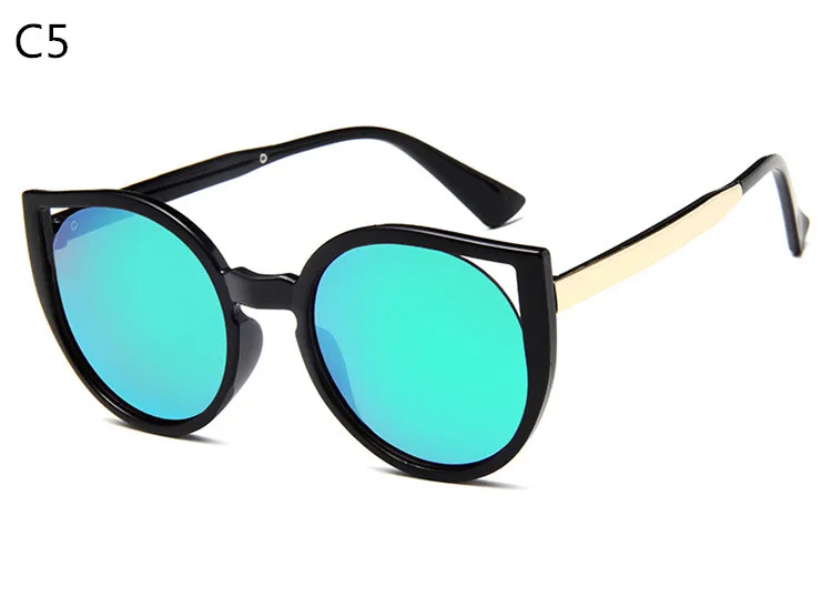 Модные женские солнцезащитные очки кошачий глаз, Брендовые женские винтажные сексуальные ретро треугольные солнцезащитные очки cateye, женские очки UV400 - Цвет линз: C5