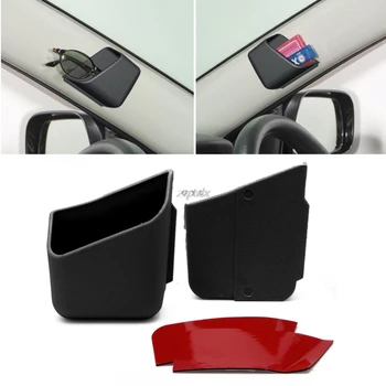 

2pcs Universal Car Accessories Glasses Organizer New Storage Box Holder Black Z11 Drop ship
