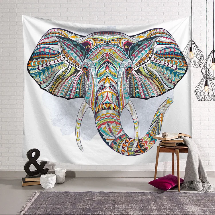 Elephant Wall Hanging Blanket Tapestry Beach Throw Towel Home