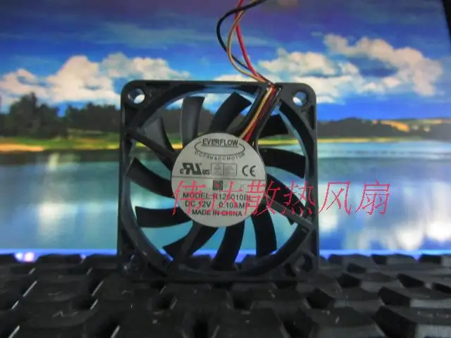 Оригинальная модель EVERFLOW R126010BL 6010 DC 12V 0.10AMP 60*60*10 мм вентилятор охлаждения|cooling fan|60