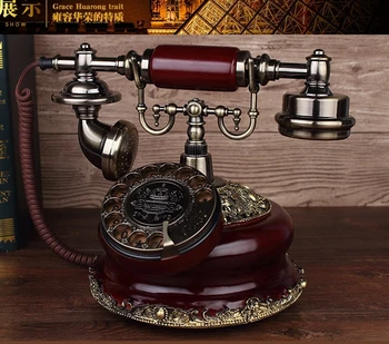 

Europe Home fixed phone landline Antique Rotation dial number phone 8920