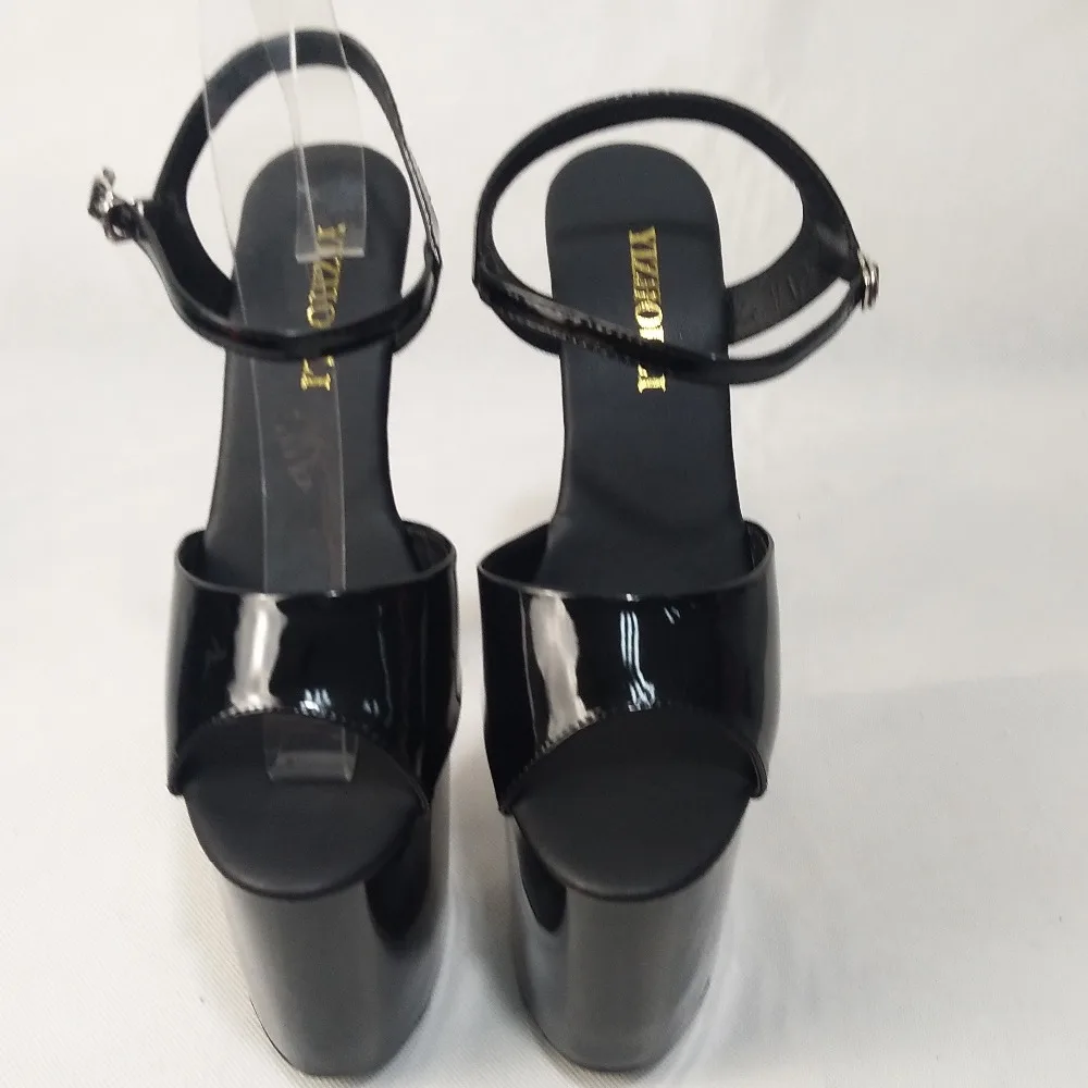 Обувь женские туфли с острым открытым носком на высоком тонком каблуке(8 дюймов) сандалии на ультравысоком каблуке(20 см) танцевальные туфли на платформе