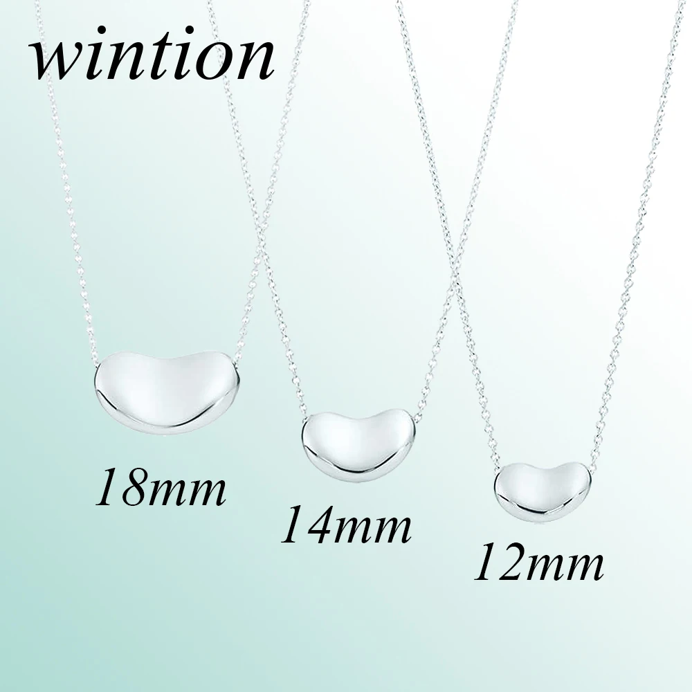 

Wintion tiff necklace 18mm 14mm 12mm Original 100% 925 Sterling Silver pendant Free Shipping Jewelry High-end Quality Gift