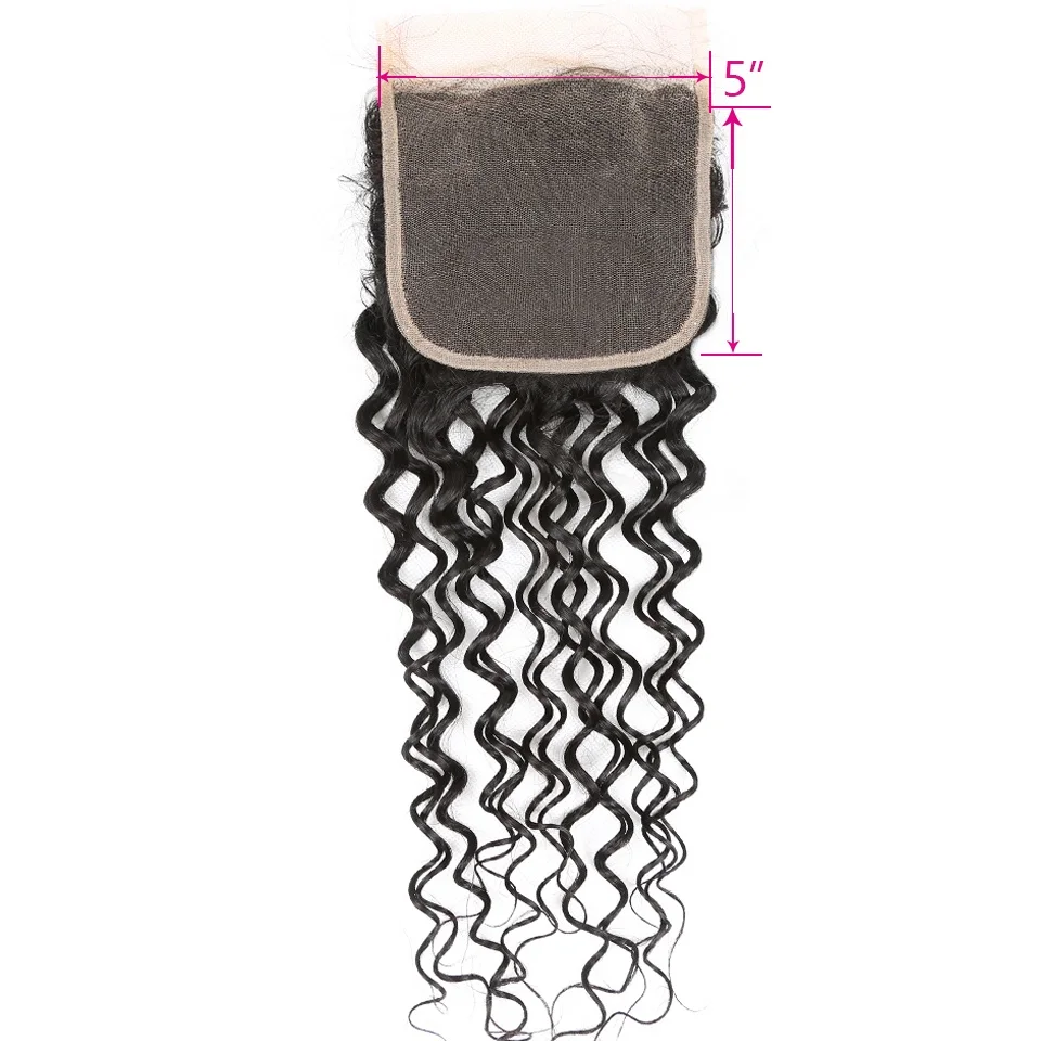  Yyong Hair 5x5 Closure With Bundles Brazilian Water Wave Bundles With Closure Remy 3/4 Bundles Huma