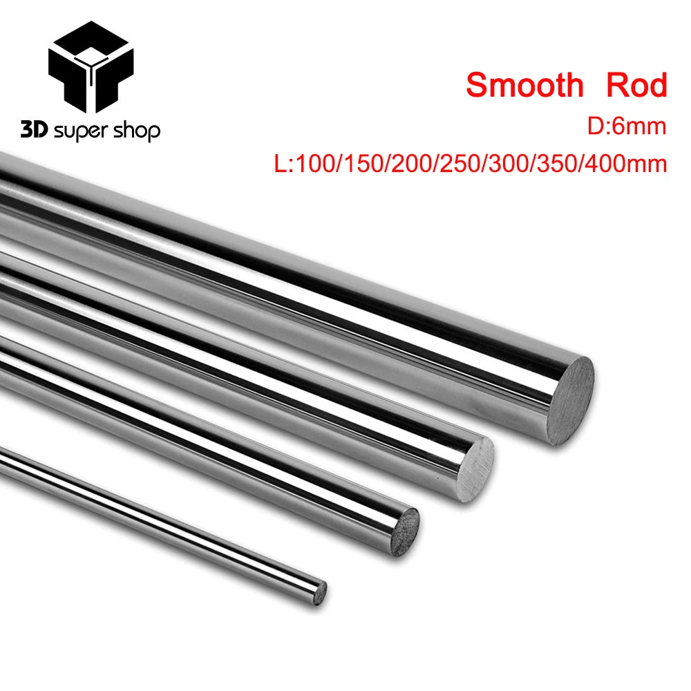 

3D Printer Parts Smooth Shaft Rod Optical Axis Multiple Length Option 100 200 370 450 550 600mm CNC Chromed Diameter 8mm