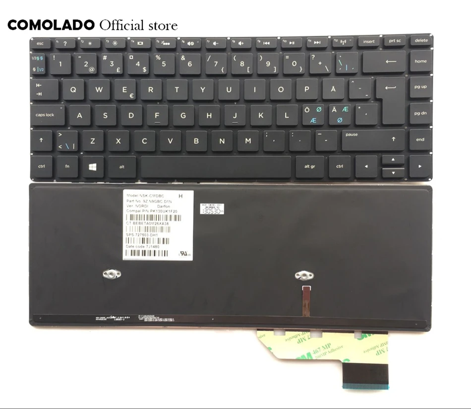 ND Скандинавская клавиатура с подсветкой для HP ENVY 14-K 14-K001TX 14-K1000 14-k022tx Клавиатура