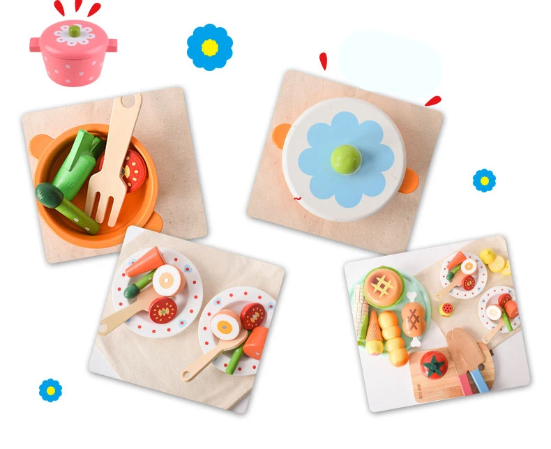 [Toy Woo] деревянная режущая кухонная игрушка, ролевые игры, фрукты, овощи, детские развивающие пищевые игрушки, детские кухонные игры, подарки