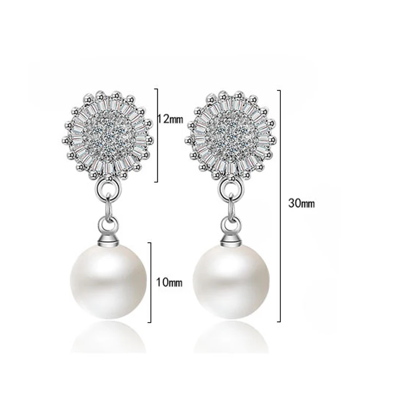 women pearl earrings with cubic zirconia (4)