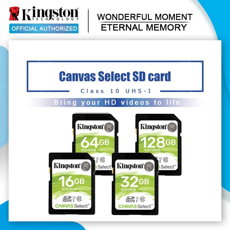 Kingston sd-карта 128 Гб 64 карта памяти класс 10 SDHC SDXC 32 16 uhs-i HD video cartao de memoria carte SD tarjeta для