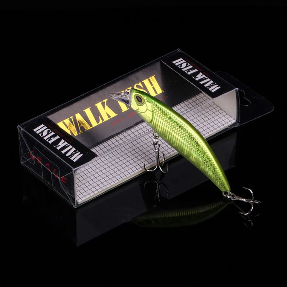 WALK FISH Minnow рыболовная приманка 65 мм 4,4 г 3D воблер с глазами воблеры искусственная пластиковая жесткая приманка Рыболовная Снасть - Цвет: D 4