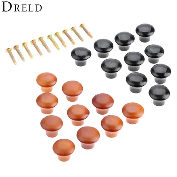 

DRELD 10Pcs 22mm Wooden Furniture Handles Wood Cabinet Knobs and Handles Kitchen Drawer Wardrobe Door Pulls Furniture Hardware