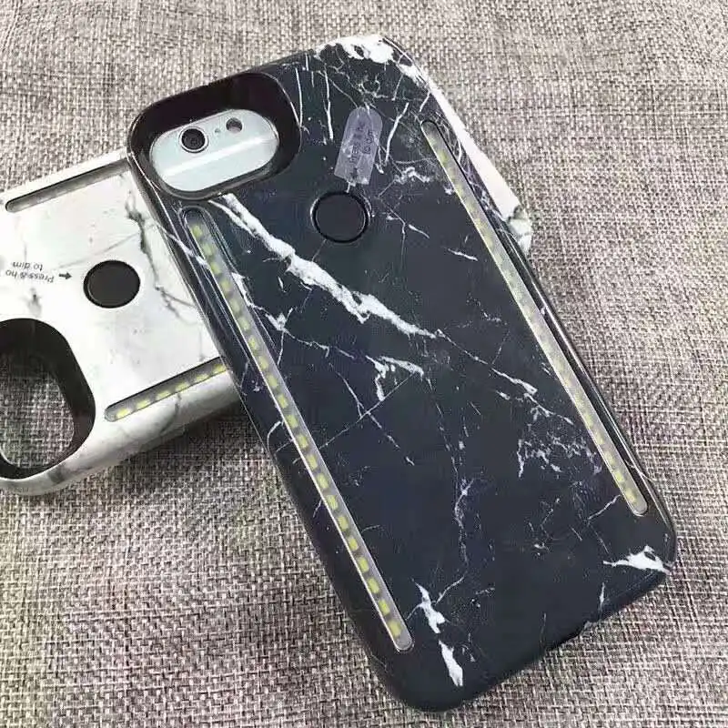 bilder für Marmor Doppelseitige LED Weiß Warmes Licht Selfie Telefon Fall Für iPhone 6 6 S 7 Plus Hard PC Back Cover Licht Fälle bilder für Marmor Doppelseitige LED Weiß Warmes Licht Selfie Telefon Fall Für iPhone 6 6 S 7 Plus Hard PC Back Cover Licht Fälle