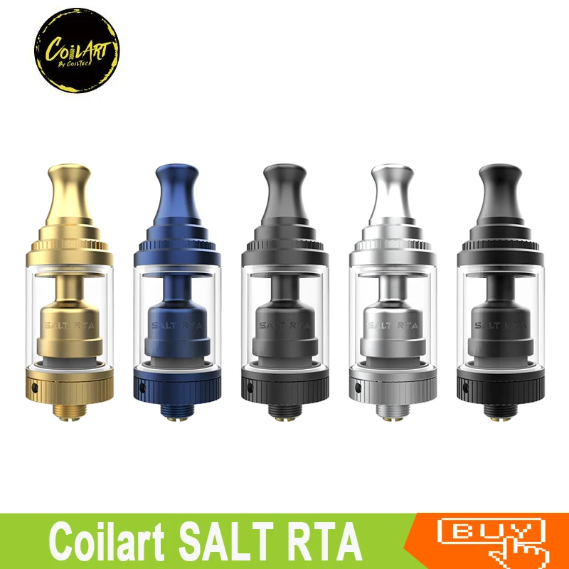 

Original Coilart SALT RTA tank 18mm for 510 Thead Vape Mod 2ml 3.5ml Rebuildable Atomizer electronic cigarette tank Coilart RTA