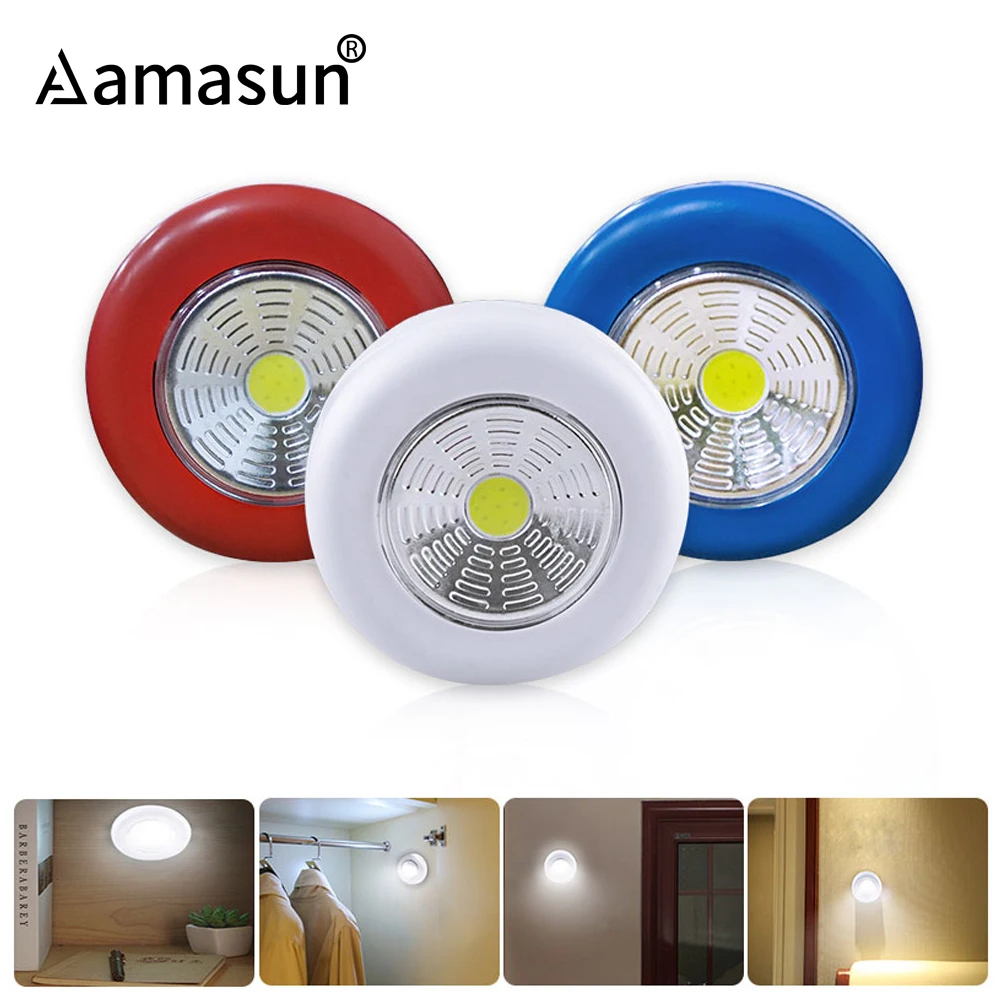 

1Pcs COB Under Cabinet Lights Emergency Nightlight for Kitchen Drawer Closet Corridor Cabinet Stairs 3*AAA Battery Luminaire