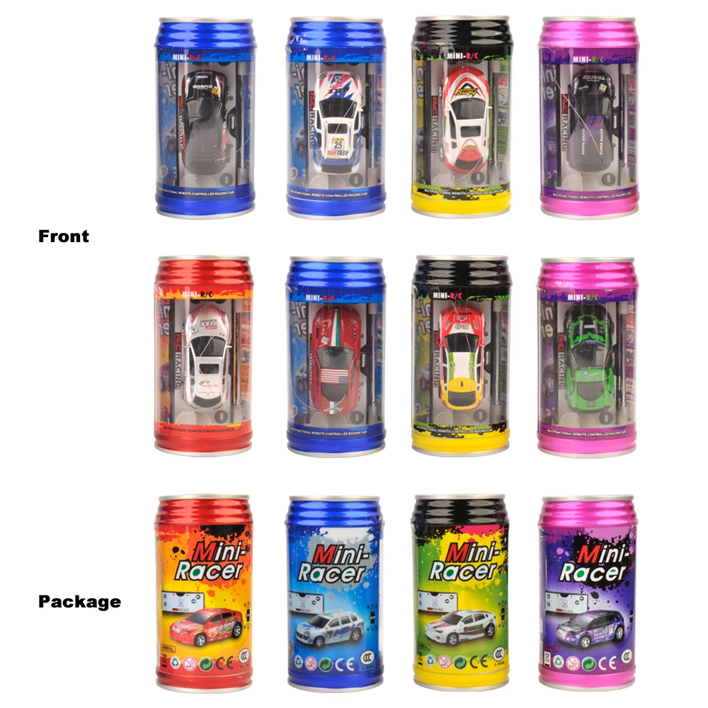 

10pcs/Lot Coke Can Mini RC Car Radio Remote Control Micro Racing Cars Racing Car Toy Vehicle Remoto Electronic Kid's Toys Gift