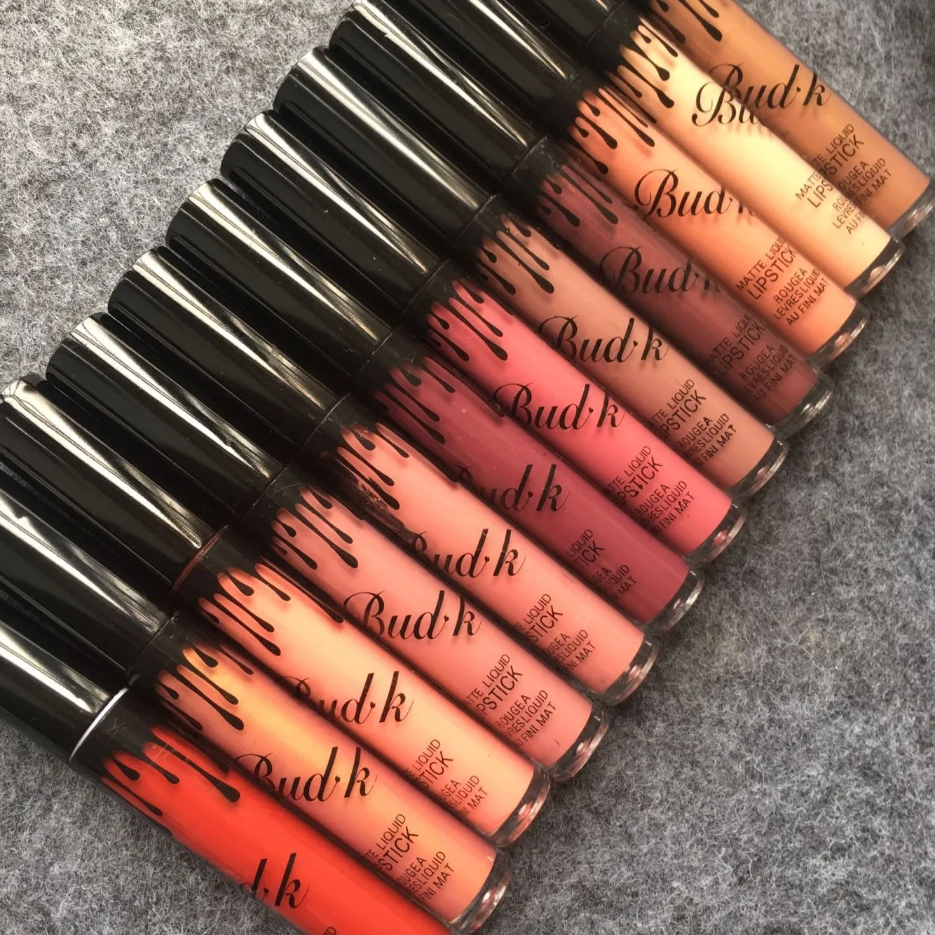 

BUD K Matte Lipstick Waterproof Makeup Lip Gloss Liquid Lip Stick Top Quality Long Lasting Lipgloss Sexy Cosmetics 12PCS/SET