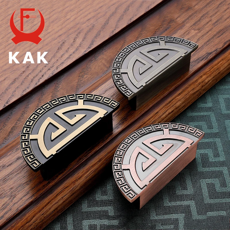 

KAK Antique Bronze Cabinet Handles Black Kitchen Handles Drawer Pulls Cabinet Knobs Vintage Wine Cooler Handles Furniture Handle