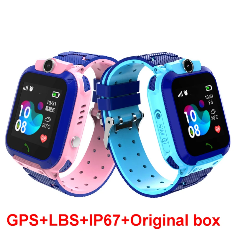 

GPS Kids Smart Watch IP67 Waterproof Baby Clock SOS Call Location Finder Watch Locator Tracker Anti Lost Monitor Kids Watch Gift