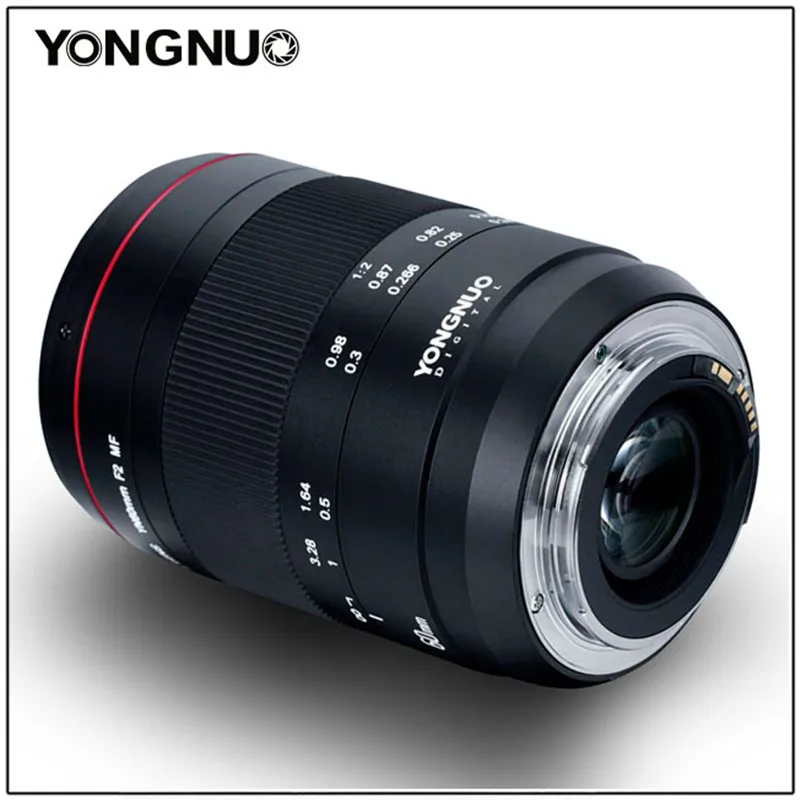 YONGNUO YN60mm F2 MF 0,234 m макро объектив ручной фокусировки с индикатором расстояния для Canon EOS 70D 5D2 5D3 600D DSLR камеры