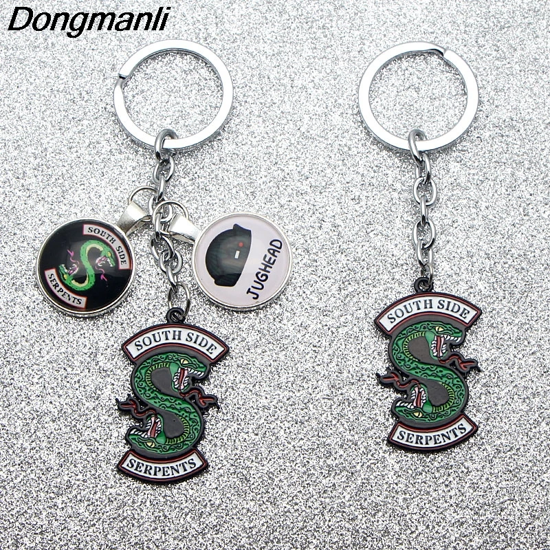 Dongmanli Riverdale Keychains TV Series Southside Serpents Keyring Car Keychain Fashion Alloy Keys Holder M2355 Fashion Jewelry