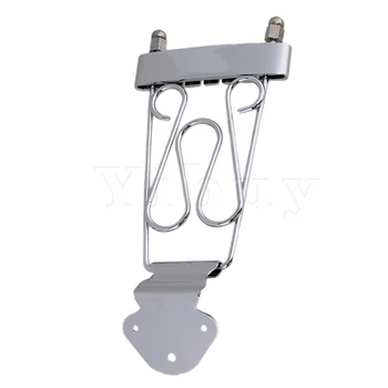 

Yibuy Fancy Chrome Trapeze Tailpiece For 6 String 335 Guitar 10mm Space