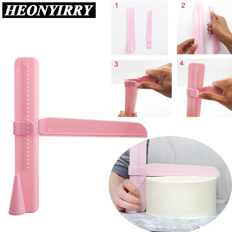 

Kitchen Tools Cake Scraper Adjustable Turning Sugar Leveling Device Cake Decorating Tools Food Grade Plastic Kitchen Accessories
