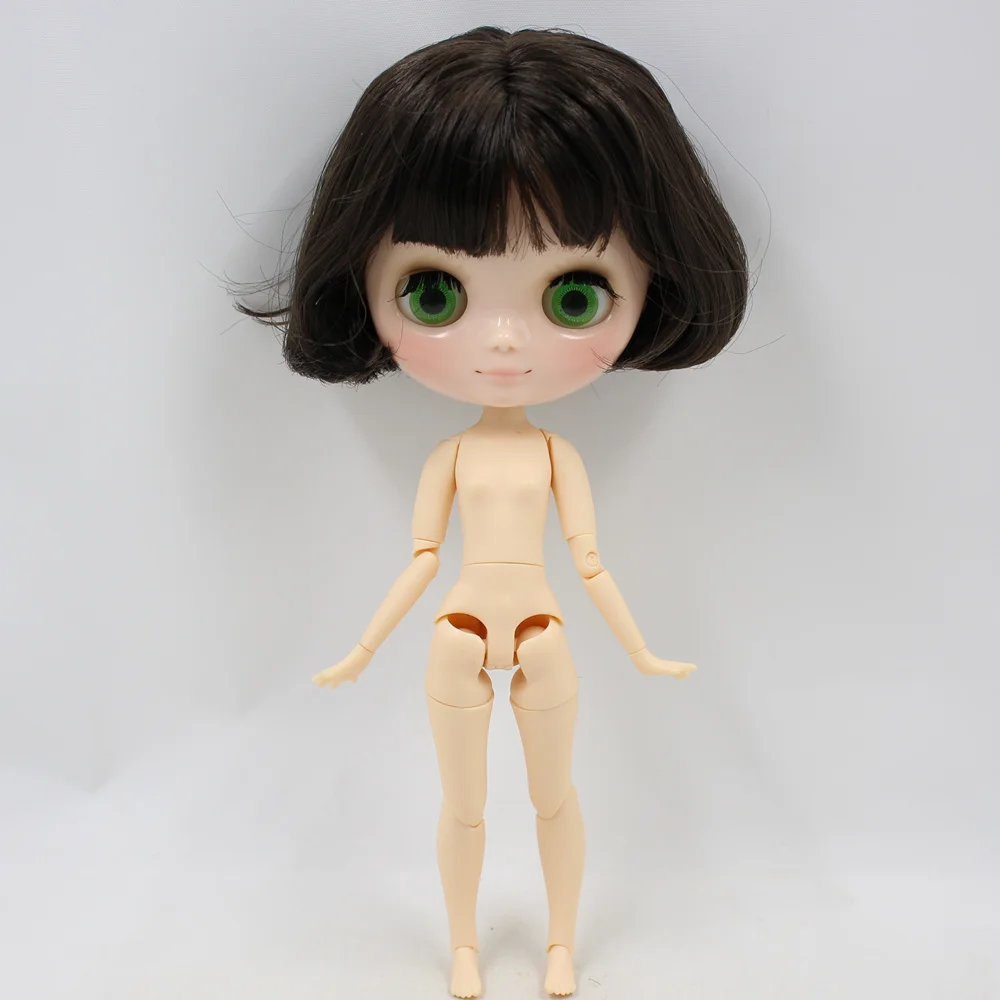 Обнаженная фабрика кукла Middie Blyth серии № BL 950 черные волосы BOBO с челкой прозрачное