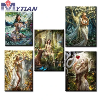 

New Full Square/Round Drill 5D DIY Diamond Painting "Fairy girl" wall sticker 3D Embroidery Cross Stitch Mosaic Rhinestone Decor