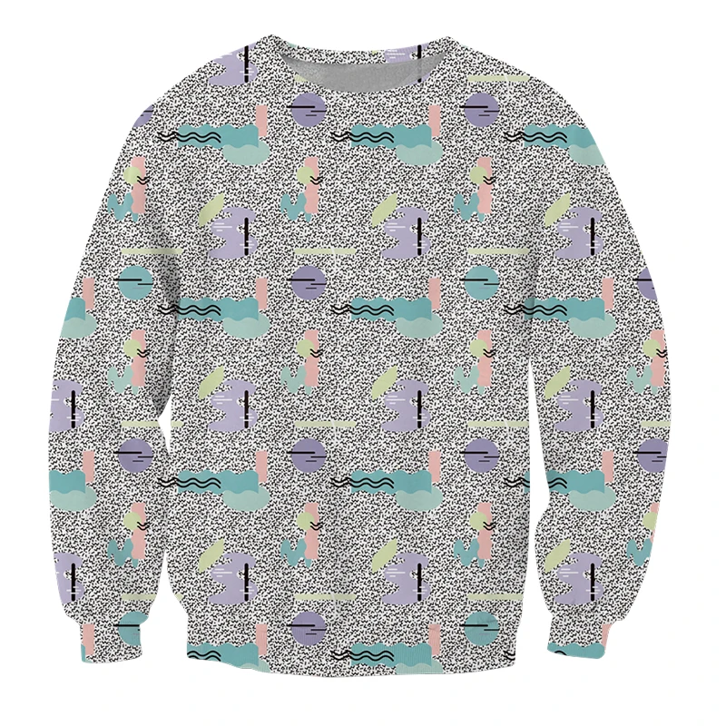 Синтезатор Crewneck Толстовка Crazy 80 s как обои узор стильный джемпер потеет Для женщин Для мужчин Топы корректирующие Толстовки 3D тянуть 5xl r2692