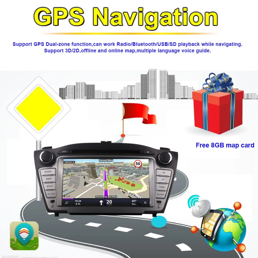 Perfect Android 7.1/8.0 Car Multimedia Player GPS Navigation For Hyundai Tucson IX35 2009 2010 2011 2012 2013 2014 Bluetooth WIFI 3G 4