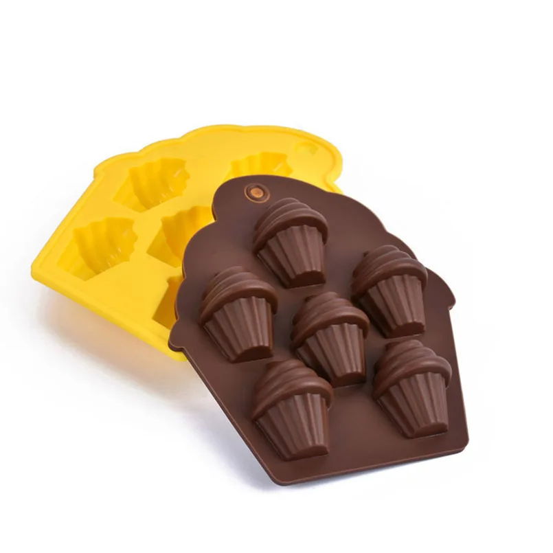 

3D Ice-cream Cone Shape Silicone Mold DIY Chocolate Fondant Baking Mould Sugarcraft Cake Decoration Pastry Accessories