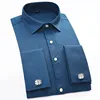 Quality France Cufflink Men Dress Shirts Button Turndown Collar Breathable Slim Fit Party Wedding Tuxedo Shirts Camisas Hombre ► Photo 2/6