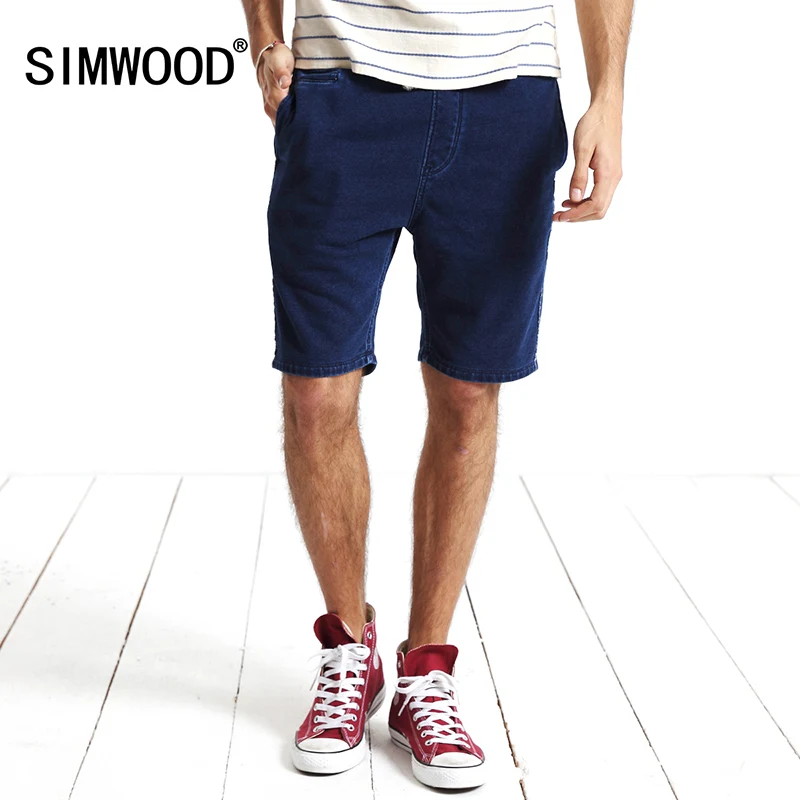 2016 SIMWOOD new summer causal jeans shorts denim trousers fashion joggers Beach shorts free shipping kw3004