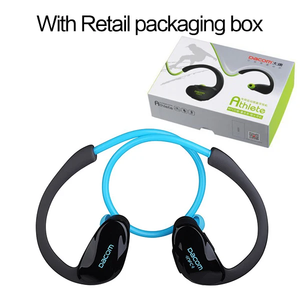Оригинальные Dacom Athlete Bluetooth 4,1 Гарнитура беспроводные наушники спортивные стерео наушники с микрофоном и NFC - Цвет: blue packaging box