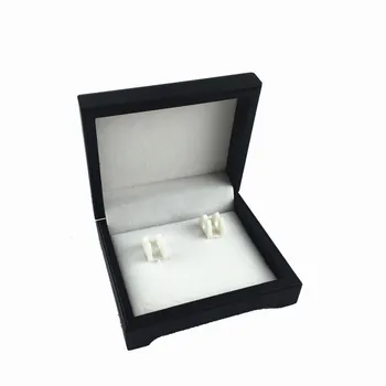 

UJOY black plastic men's fashion cufflinks box for gift jewellery box good quality CTB006