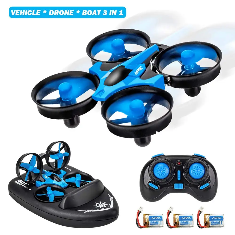 

JJRC H36F Mini RC Drone Quadcopter Vehicle Hovercraft Boat Mode 360° Flips Headless One Key Return for Kids Beginners Toys Gift