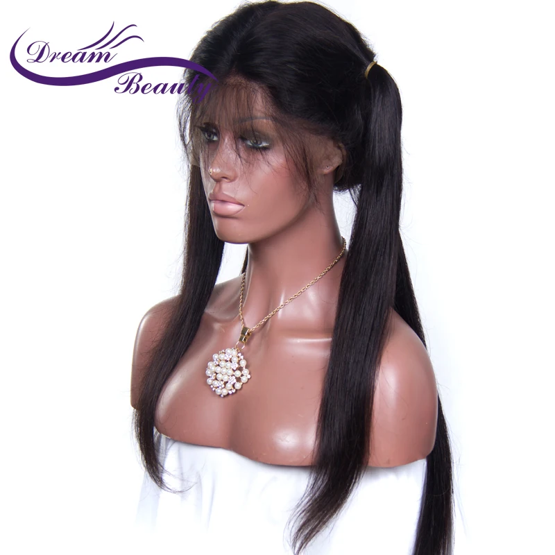 Dream beauty 250 плотность прямые бразильские волосы на кружеве с волосами младенца 8 24