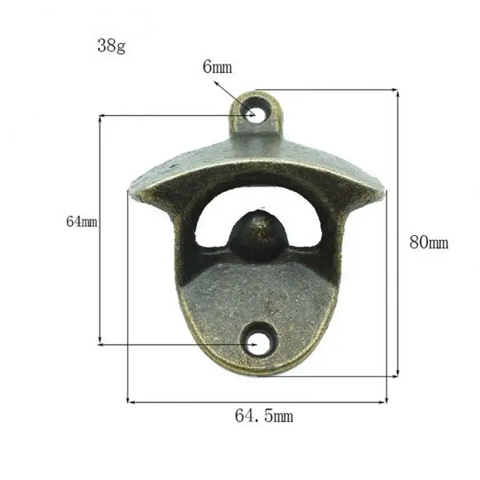 Винтажная открывалка для пивных бутылок из цинкового сплава, настенные открывалки для бутылок, кухонный гаджет, вечерние принадлежности@ LS