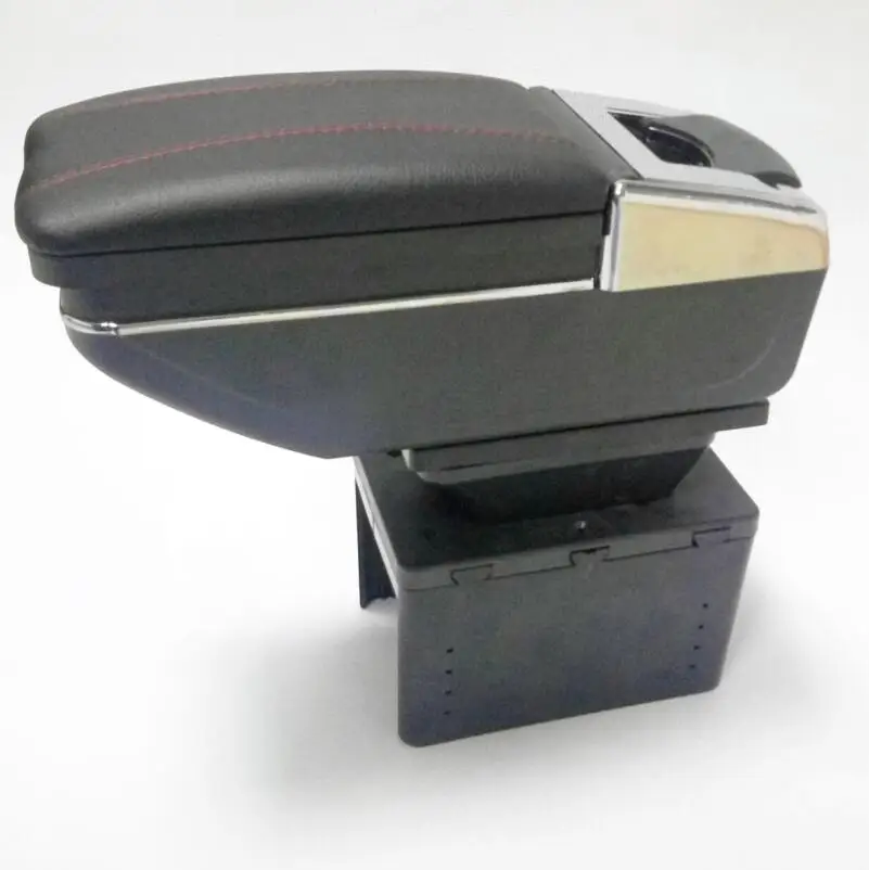 Universal Leather Car Armrest Central Store Content Storage Box With