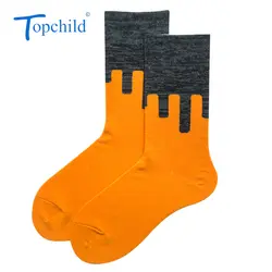 Topchild забавные orange зимние толстые теплые жаккардовые носки Повседневное Hombre Бизнес Мужская Удобная высокого качества большие размеры