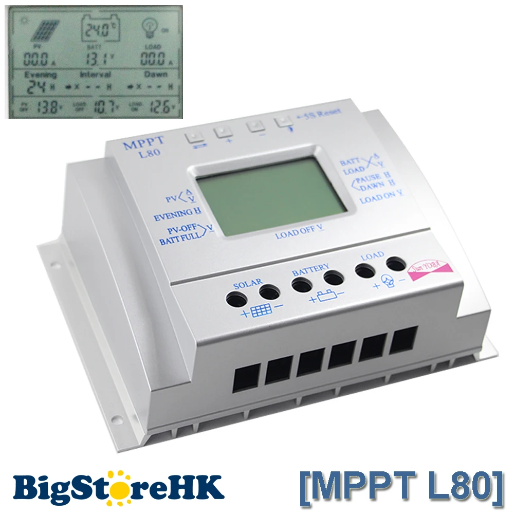 Aliexpress.com : Buy 80A 12V/24V LCD Solar Battery Charge Controller